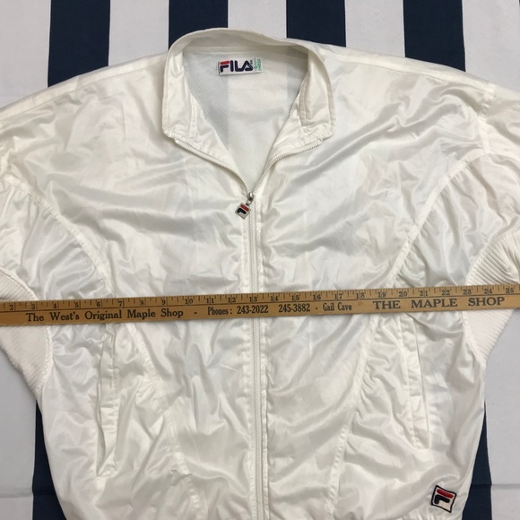 FILA Women Windbreaker Full Zip Jacket White XL - Picture 5 of 8